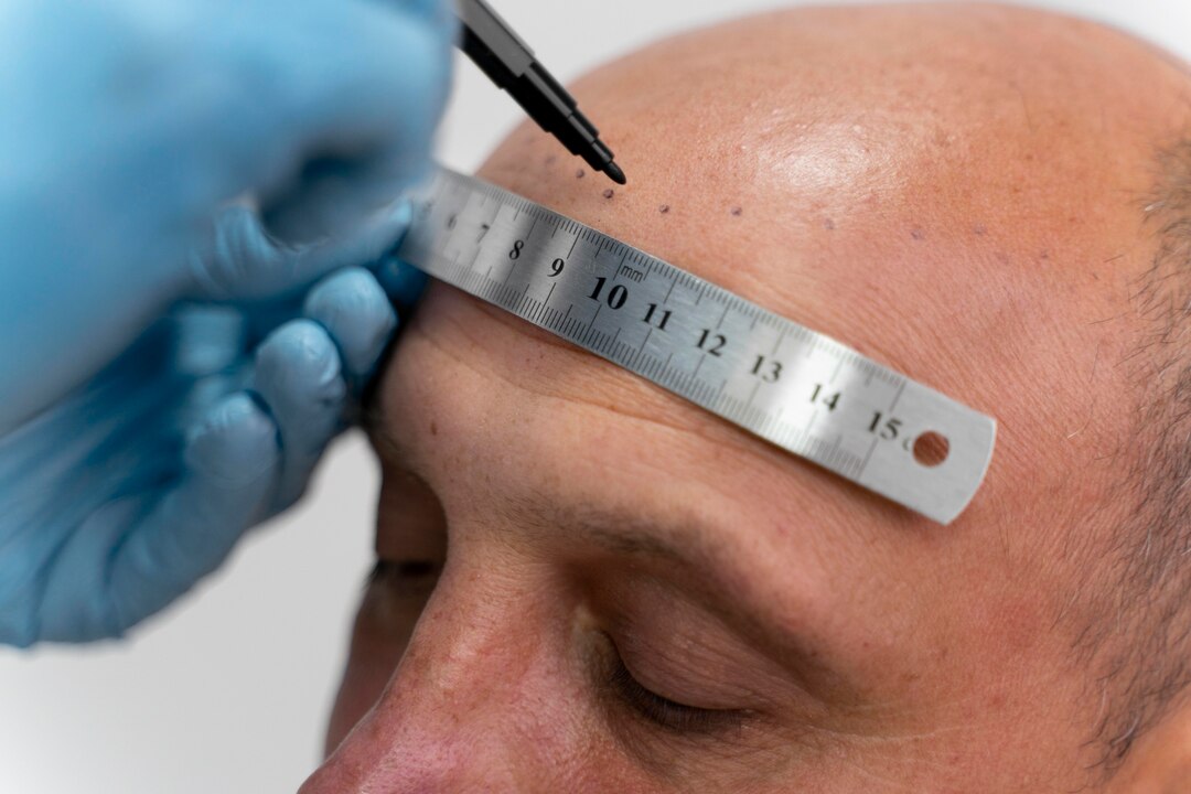 Not only can lower hairlines look unnatural, but the number of grafts required means you may not be left with enough to fix things later if and when hair loss progresses. Image by Freepik.